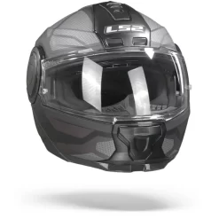 LS2 FF902 Scope Axis Zwart Titanium Systeemhelm