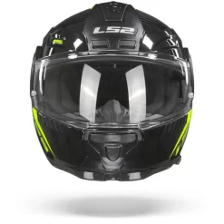 LS2 FF902 Scope Skid Zwart Hi-Vis Yellow Systeemhelm