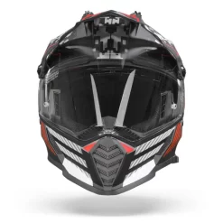 LS2 MX436 Pioneer Evo Saturn Mat Zwart Rood Adventure Helm -Winkel Voor Motorfietsonderdelen Ls2mx436pioneerevosaturnmattblackred.01