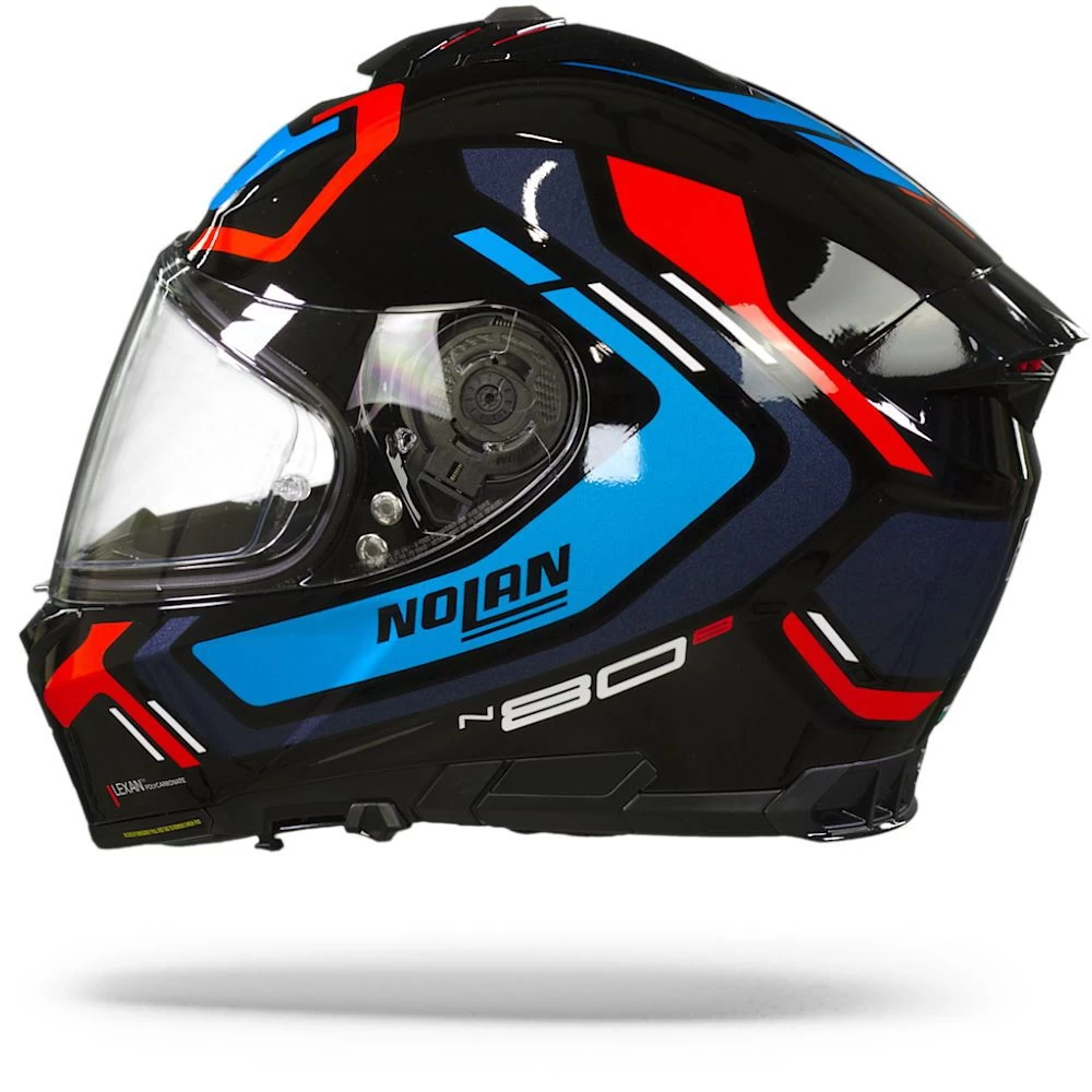 Nolan N80-8 Ally N-Com 43 Glanzend Zwart Blauw Rood Integraalhelm 1 Nolan N80-8 Ally N-Com 43 Glanzend Zwart Blauw Rood Integraalhelm