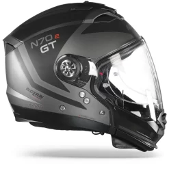 Nolan N70-2 GT Glaring N-Com 046 Mat Lava Grijs Zwart Multihelm -Winkel Voor Motorfietsonderdelen Nolan N70 2 GT Glaring N Com 046.29