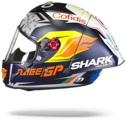 Shark Race-R Pro GP Oliveira Signature Mat Blauw Zilver Wit BSW Integraalhelm -Winkel Voor Motorfietsonderdelen Shark race r pro gp oliveira signature mat blue silver white bsw.11
