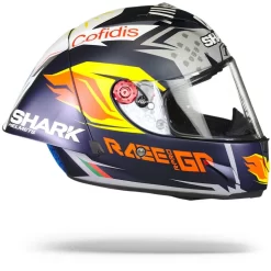 Shark Race-R Pro GP Oliveira Signature Mat Blauw Zilver Wit BSW Integraalhelm -Winkel Voor Motorfietsonderdelen Shark race r pro gp oliveira signature mat blue silver white bsw.29