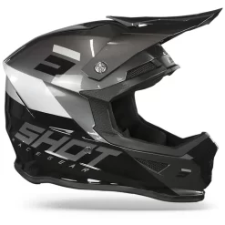 SHOT Furious Chase Zwart Grijs Glanzend Crosshelm