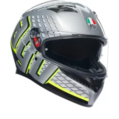 Agv K3 E2206 Mplk Fortify Grey Black Yellow Fluo 011 -Winkel Voor Motorfietsonderdelen agv k3 e2206 mplk fortify grey black yellow fluo 011 full face helmet 1