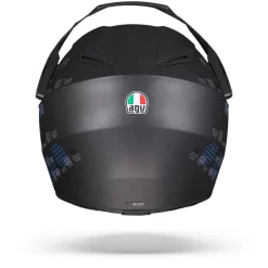 AGV AX9 Antartica Mat Zwart Blauw Adventure Helm