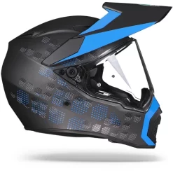 AGV AX9 Antartica Mat Zwart Blauw Adventure Helm -Winkel Voor Motorfietsonderdelen agv ax9 antartica matt black cyan.29 1