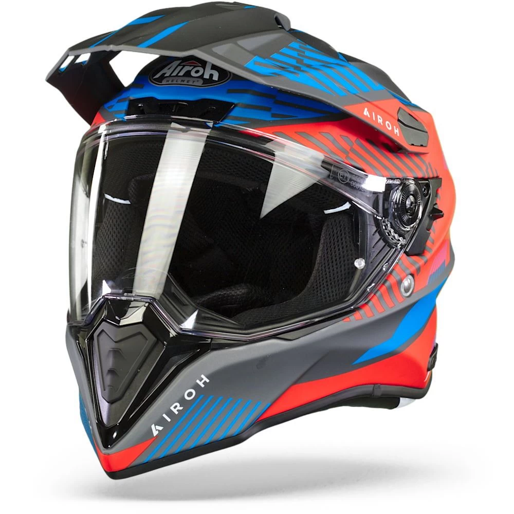 Airoh Commander Boost Rood Mat Blauw Adventure Helm 5 Airoh Commander Boost Rood Mat Blauw Adventure Helm - Afbeelding 5