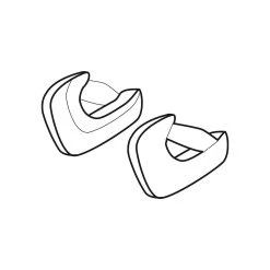 Airoh Twist/Twist 2.0 Zwart Wangkussens