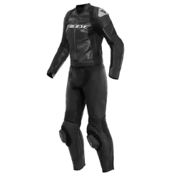 Dainese Mirage Lady Leather 2PCS Suit Black Black White