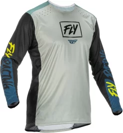 FLY Racing Lite Jersey Grey Teal Hi-Vis