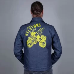 Helstons Garage Cotton Denim Blue Jacket