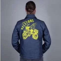 Helstons Garage Cotton Denim Blue Jacket -Winkel Voor Motorfietsonderdelen helstons garage cotton denim blue jacket 1