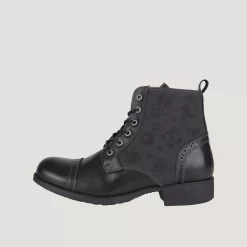 Helstons Mehari Leather Armalith Black Grey Shoes