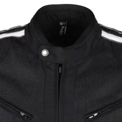 Helstons Pace Air Mesh Fabric Black White Grey Jacket -Winkel Voor Motorfietsonderdelen helstons pace air mesh fabric black white grey jacket 1