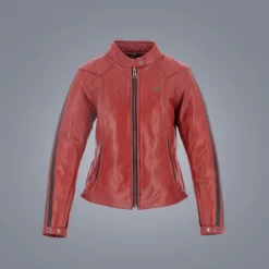 Helstons Victoria Leather Rag Red Jacket -Winkel Voor Motorfietsonderdelen helstons victoria leather rag red jacket 1 2
