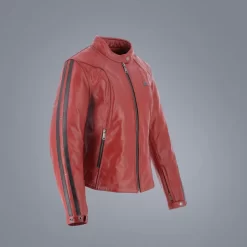 Helstons Victoria Leather Rag Red Jacket
