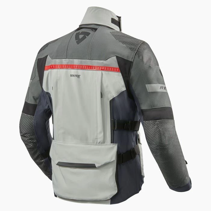 REV'IT! Dominator 3 GTX Silver Blue Motorcycle Jacket 1 REV'IT! Dominator 3 GTX Silver Blue Motorcycle Jacket