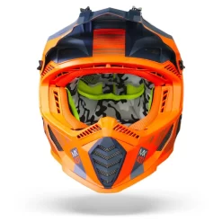 LS2 MX437 Fast Evo Xcode Mat Fl. Oranje Blauw Crosshelm -Winkel Voor Motorfietsonderdelen ls2 mx437 fast evo xcode matt fl orange blue.01