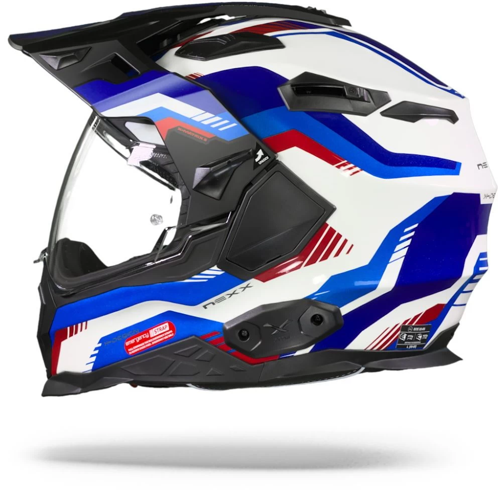 Nexx X.WED2 Columbus Blauw Rood Adventure Helm 6 Nexx X.WED2 Columbus Blauw Rood Adventure Helm - Afbeelding 6