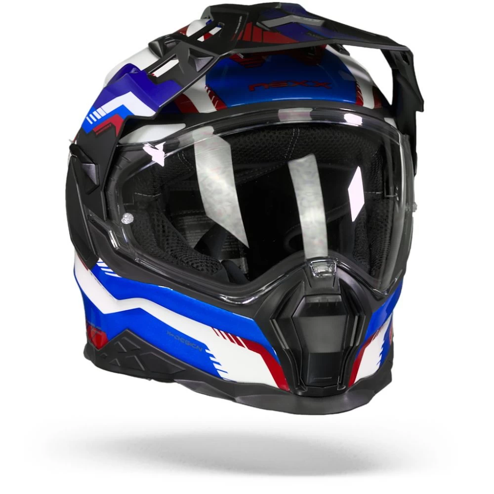 Nexx X.WED2 Columbus Blauw Rood Adventure Helm 3 Nexx X.WED2 Columbus Blauw Rood Adventure Helm - Afbeelding 3