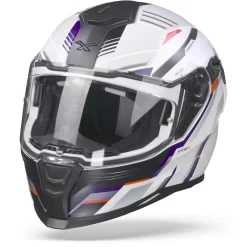 Nexx SX.100R Gridline Wit Blauw Mat Integraalhelm -Winkel Voor Motorfietsonderdelen nexxsx.100rgridlinewhitebluematt frontpage