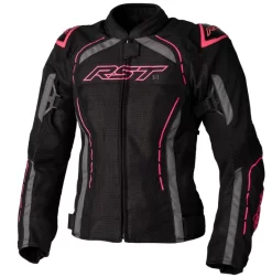 RST S1 Mesh Ce Ladies Textile Jacket Black Pink Grey