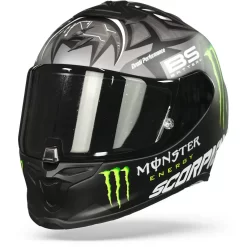 Scorpion EXO-R1 Air Fabio Monster Replica Mat Zwart-Zilver Integraalhelm -Winkel Voor Motorfietsonderdelen scorpion exo r1 air fabio monster replica matt black silver frontpage