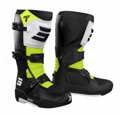 SHOT Boots Race 4 Black White Neon Yellow