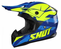 SHOT Pulse Revenge Navy Neon Yelllow Blauw Glanzend Crosshelm