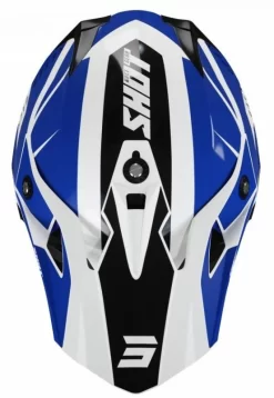 SHOT Pulse Revenge Wit Blauw Zwart Glanzend Crosshelm