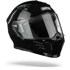 Simpson Darksome Zwart Metal Systeemhelm