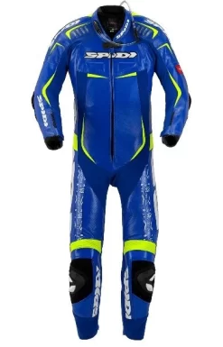 Spidi Track Replica Evo BLAUW GEEL 1-DELIG MOTORPAK