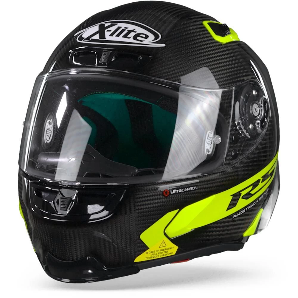 X-Lite X-803 RS Ultra Carbon Hot Lap 16 Carbon Zwart Geel Integraalhelm 2 X-Lite X-803 RS Ultra Carbon Hot Lap 16 Carbon Zwart Geel Integraalhelm - Afbeelding 2